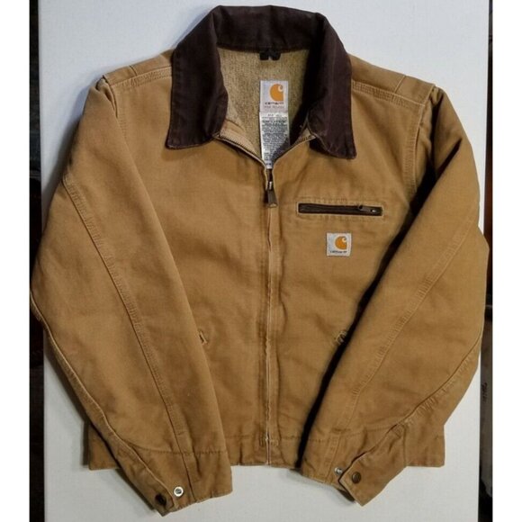 Carhartt Jackets & Blazers - Carhartt WJ097 CML Vintage Detroit Sherpa Lined Duck Chore Coat Jacket Women's S